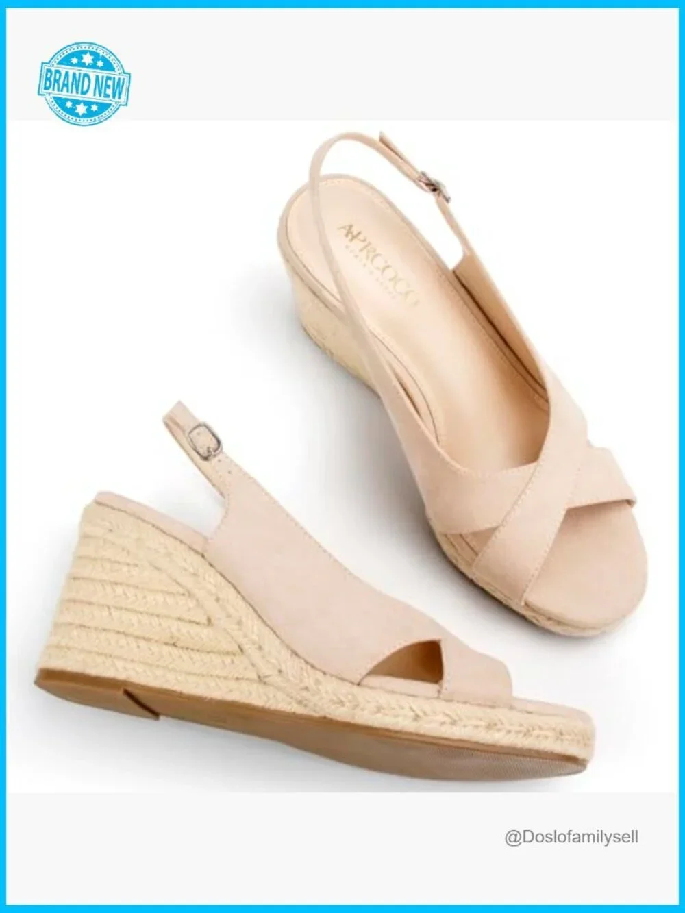 Wedge Sandals Espadrille Platform Comfort Open Toe Adjustable Slingback Wedges